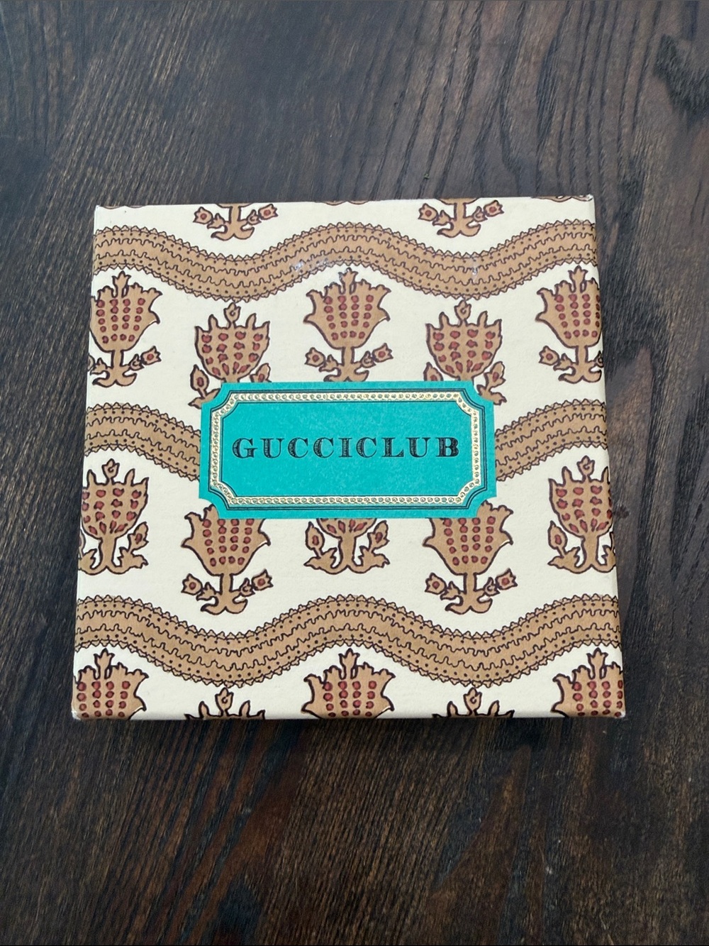 Multi-use Gucci Club Case - Cream, Brown & Teal 5x5
